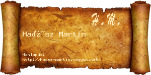Haász Martin névjegykártya
