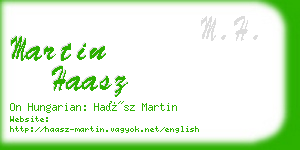 martin haasz business card
